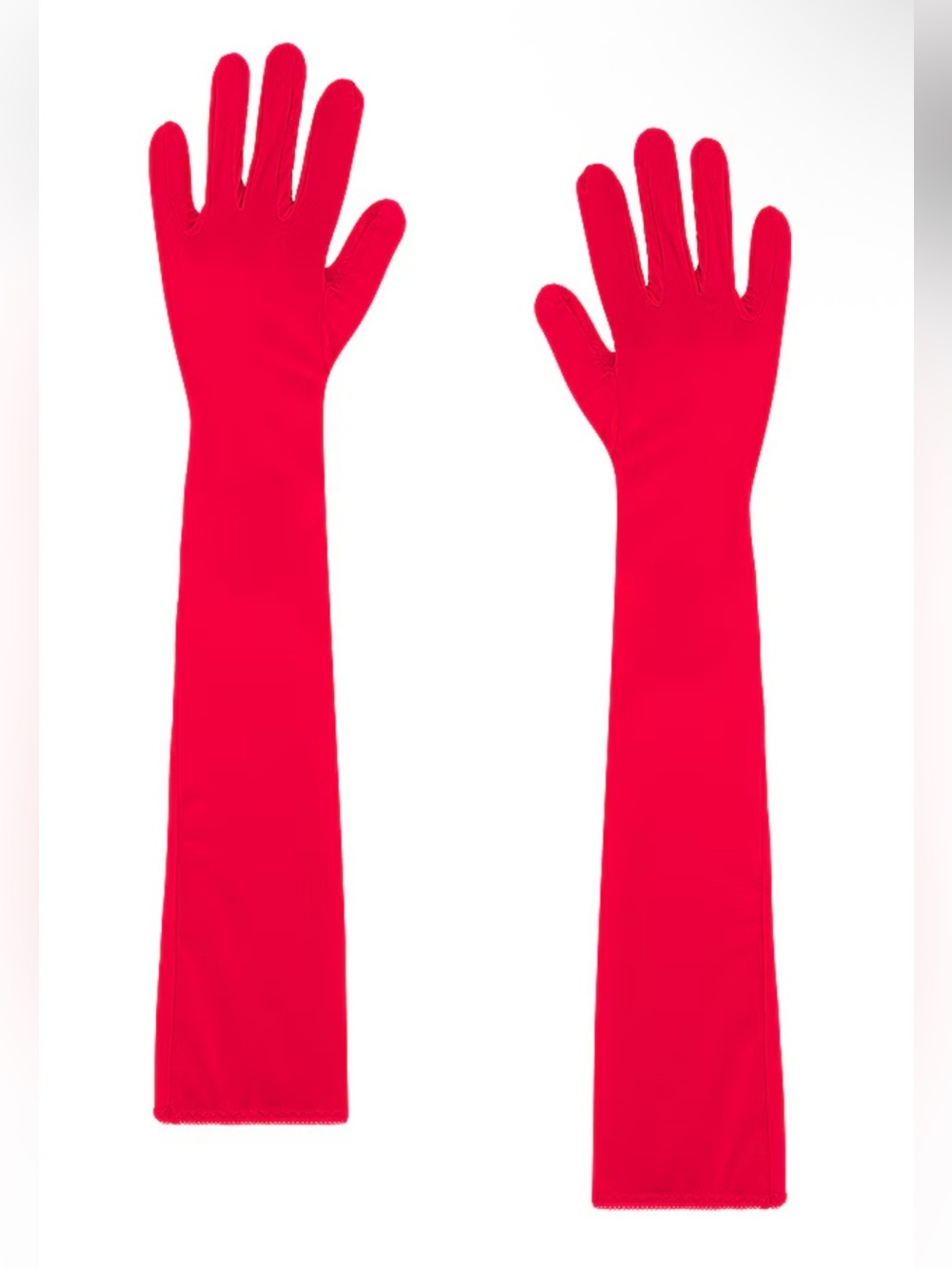 Anna October Manon Long Gloves in Red Size S